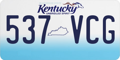 KY license plate 537VCG