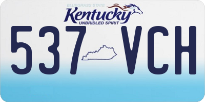 KY license plate 537VCH