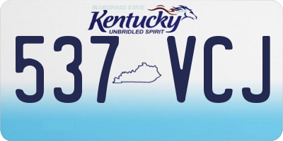 KY license plate 537VCJ