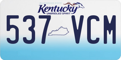 KY license plate 537VCM