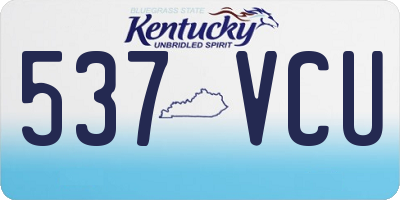 KY license plate 537VCU