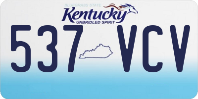 KY license plate 537VCV