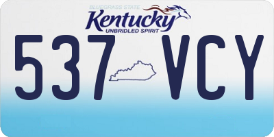 KY license plate 537VCY