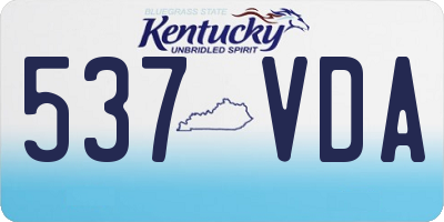 KY license plate 537VDA