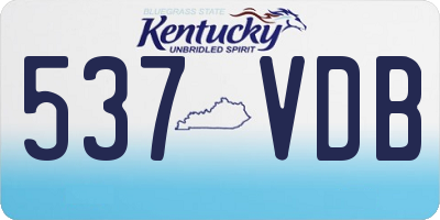 KY license plate 537VDB