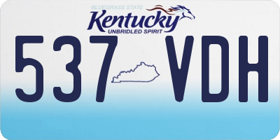 KY license plate 537VDH