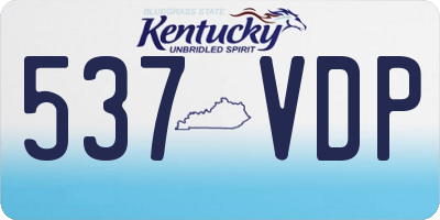 KY license plate 537VDP