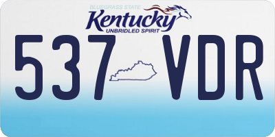 KY license plate 537VDR