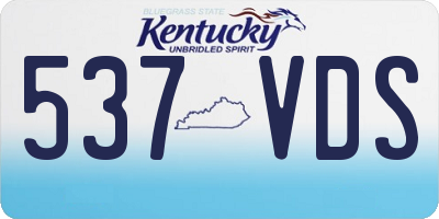 KY license plate 537VDS