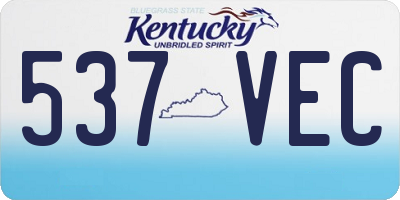 KY license plate 537VEC