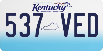KY license plate 537VED