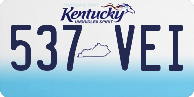 KY license plate 537VEI