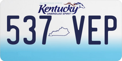 KY license plate 537VEP