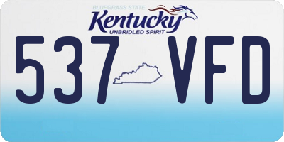 KY license plate 537VFD