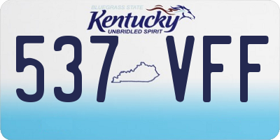 KY license plate 537VFF