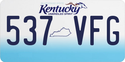 KY license plate 537VFG