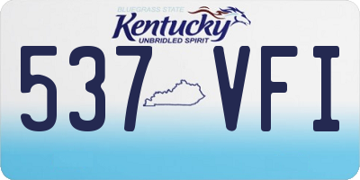 KY license plate 537VFI