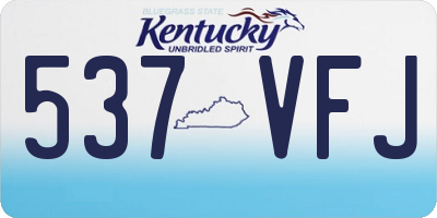 KY license plate 537VFJ