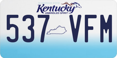 KY license plate 537VFM