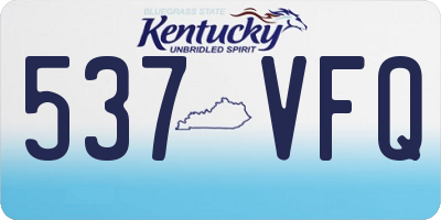 KY license plate 537VFQ