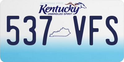 KY license plate 537VFS