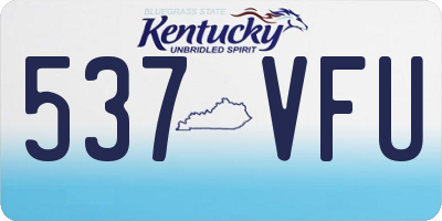 KY license plate 537VFU