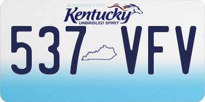 KY license plate 537VFV