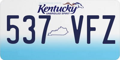 KY license plate 537VFZ