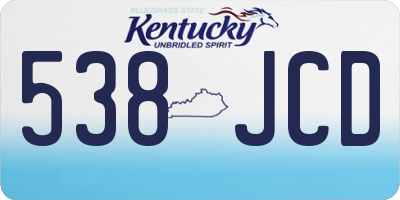KY license plate 538JCD