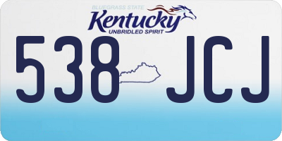 KY license plate 538JCJ