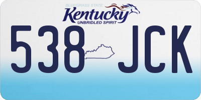 KY license plate 538JCK