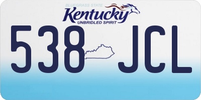 KY license plate 538JCL