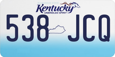 KY license plate 538JCQ