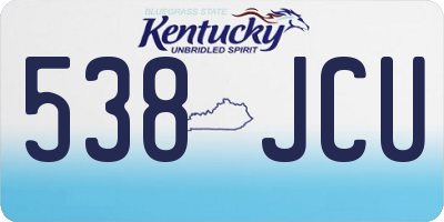 KY license plate 538JCU