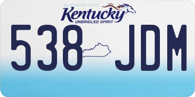 KY license plate 538JDM