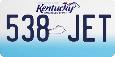 KY license plate 538JET