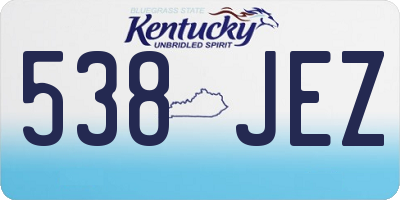KY license plate 538JEZ