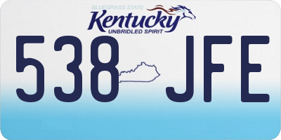 KY license plate 538JFE
