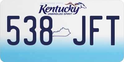 KY license plate 538JFT