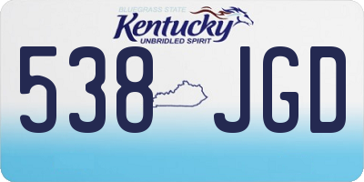 KY license plate 538JGD