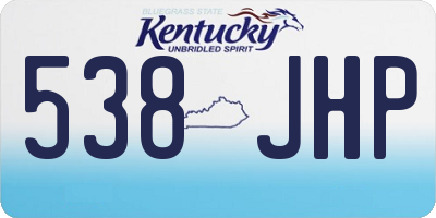 KY license plate 538JHP