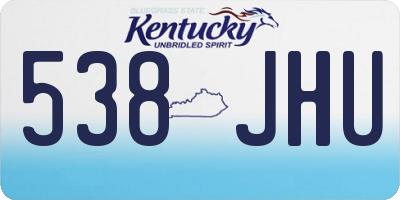 KY license plate 538JHU