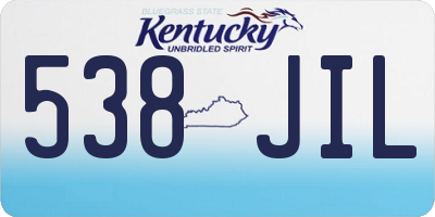 KY license plate 538JIL