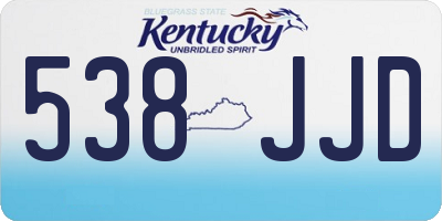 KY license plate 538JJD