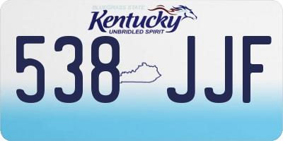 KY license plate 538JJF