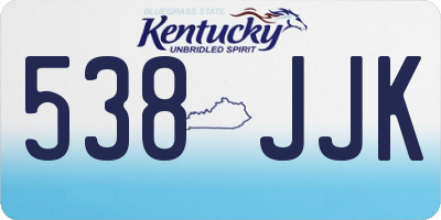 KY license plate 538JJK