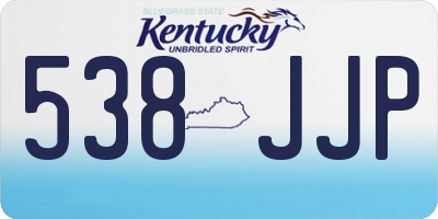KY license plate 538JJP