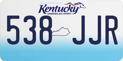 KY license plate 538JJR