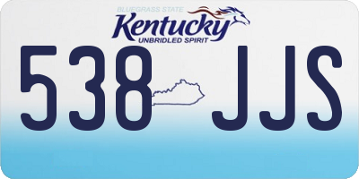 KY license plate 538JJS