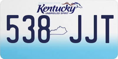 KY license plate 538JJT